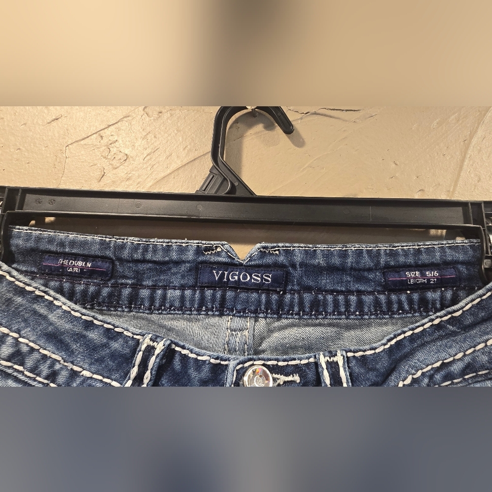 💥Vigoss Women's Dark Blue Cropped Jeans - Picture 7 of 7